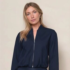 Stateside luxe ponte  Navy Bomber Jacket